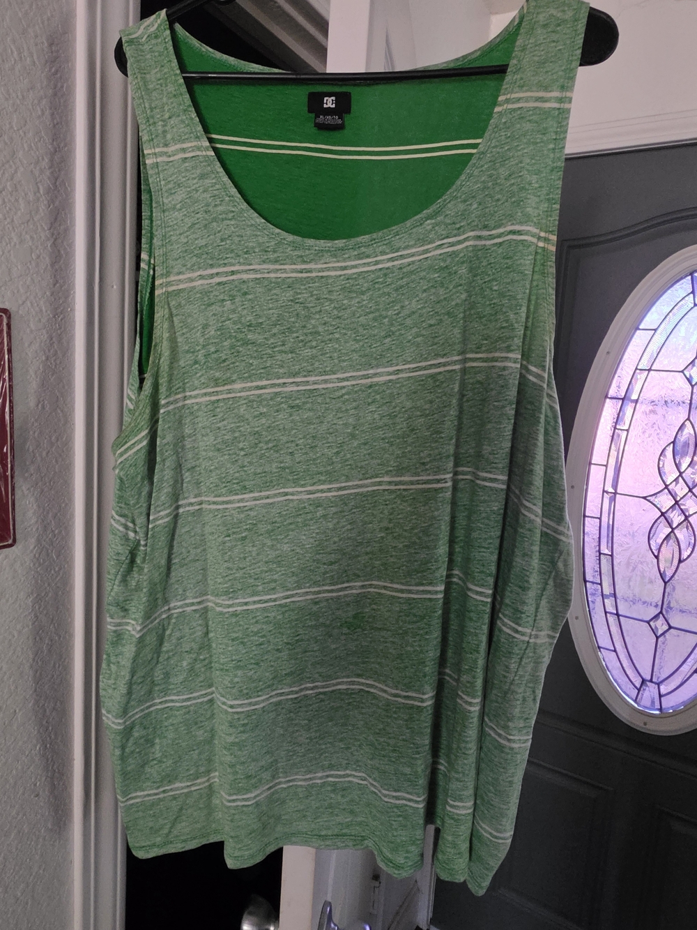 DC Green & White Striped Tank Top